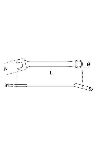 Beta 142sec 18 Articulated Ratchet Wrench 18x18mm