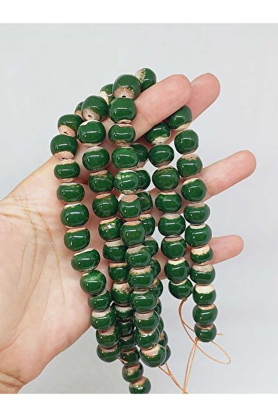 Yasamtohumu Зелений колір, керамічні намистини з секретом, 10-12 мм/24 см (54...