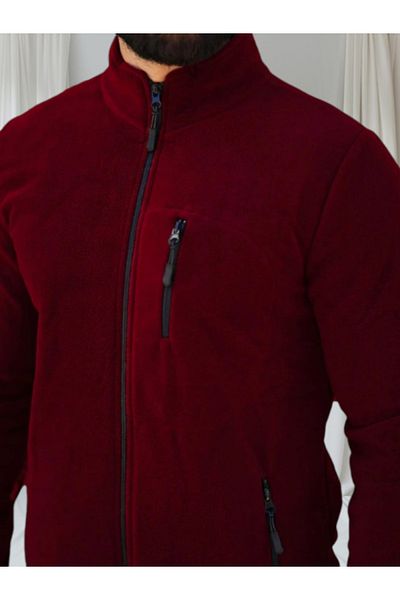 LUSSOLİFE Men's Thick Fleece Zippered Jacket