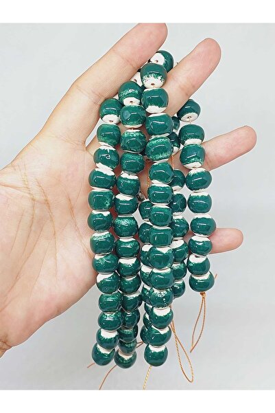 Yasamtohumu Зелений колір, глазуровані керамічні намистини, нитка 10-12 мм/23...