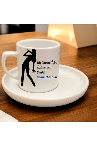 D&Y GAUDERY My Dear Myself Written Modern Coffee Cup - I'm No Angry for Anyone