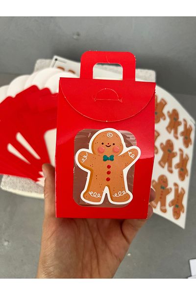 Meyofficial 10 Pieces of Cookies - Gift Packing Kit (Mini Bag7*11*4Cm and Adhesive Sticker)