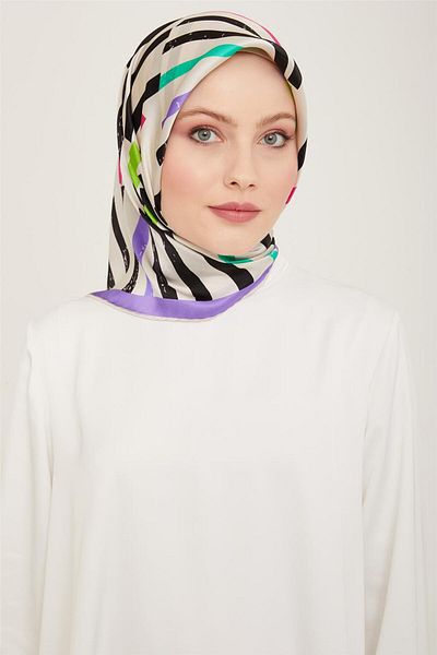 Armine Sura Silk Scarf - 24Ya9101 32 04 Model