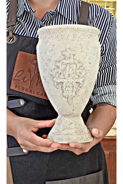 Store kirli beyaz vazo