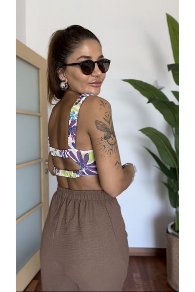 Daves Crop detaliat cu model verde cu imprimare digitală