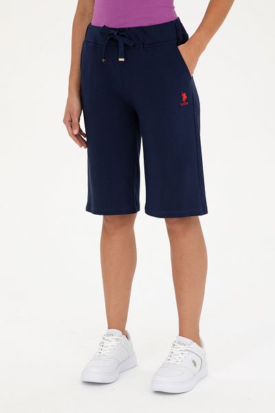 U.S. Polo Assn. Дамски тъмносини плетени шорти 50280073-VR033