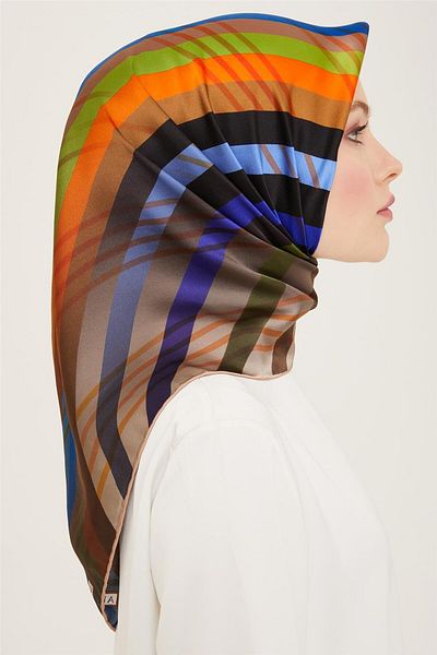Armine Sura Silk Scarf - 24Ya9107 6 83 Model