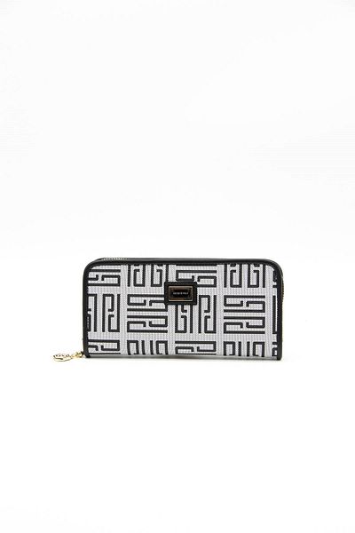 Silver Polo Πορτοφόλι Silver&polo 665 Μαύρο Λευκό Λαβύρινθος