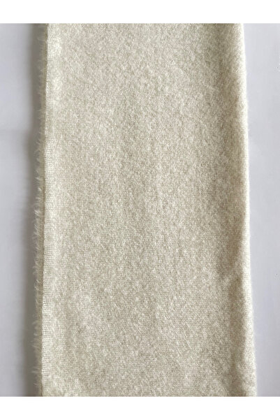 karışık kaset Women's Ecru Colored Soft Tassel Scarf Shawl