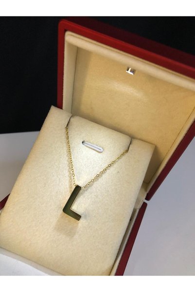 GWOMA Letter l three-dimensional steel women's necklace • in illuminated box ...