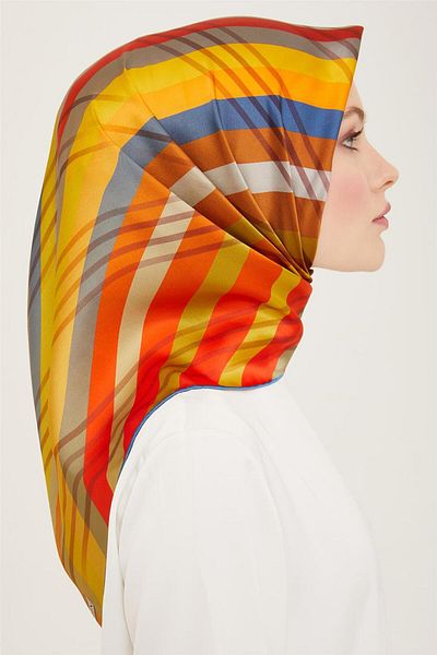 Armine Sura Silk Scarf - 24Ya9107 6 53 Model