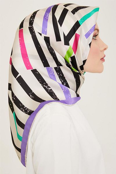 Armine Sura Silk Scarf - 24Ya9101 32 04 Model
