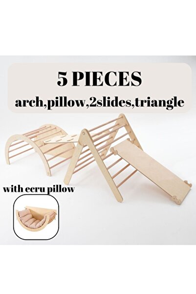 BAUMFEE Pikler Seti : Geniş Parkur Deneyimi | Üçgen&çok Fonksiyonlu Halkası &...