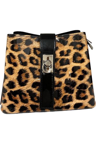 Matthew Cox T749 Leopard Patterned Women's Shoulder and Hand Bag