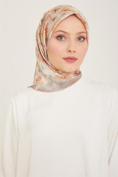 Armine بنقشة زهور سورة حرير وشاح 24Ya9108 82 33