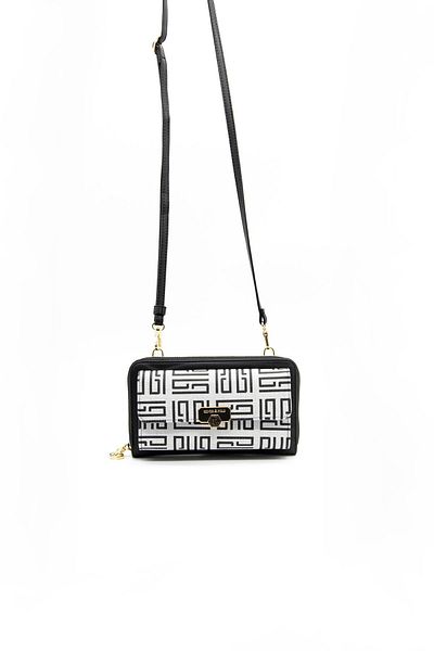 Silver Polo Silver&Polo 921 - Black and White Labyrinth Cross Wallet