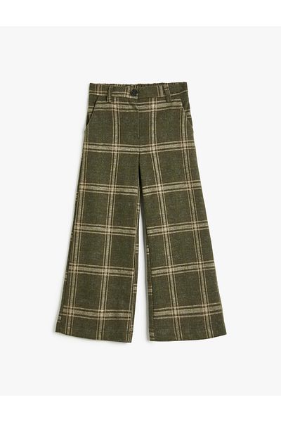 Koton Wide Leg - Button Closure Pocket Trousers