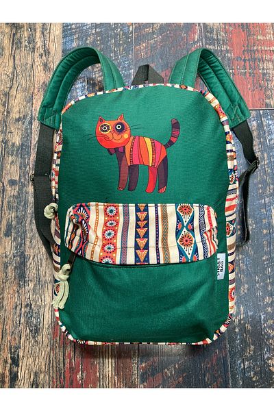 Street Bag Ethnic αδιάβροχο σακίδιο πλάτης Bohemian Cat Pattern - Θήκη Tablet