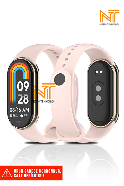 Nezih Case Mi Band 8 / 9 / 10 Uyumlu Klasik Kordon Silikon Strap Kayış