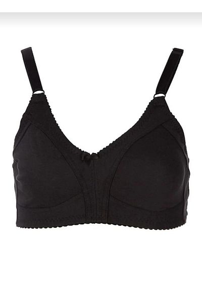 Liza Women's Black Combed Cotton Padding Bra