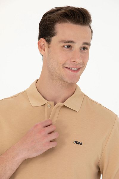 U.S. Polo Assn. Ανδρικό φούτερ σε χρώμα άμμου - 50276314 -VR085 Βασικό μοντέλο