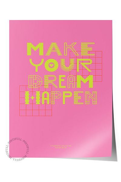 Postifull Lettering Art Themed Wall Poster, Aesthetic Frameless Poster - Living Room, Bedroom Wall Painting