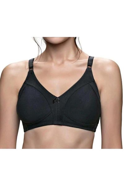 Liza Women's Black Combed Cotton Padding Bra