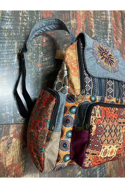 Street Bag Σακίδιο πλάτης με έθνικ μποέμ με μοτίβο συνονθύλευμα αδιάβροχο