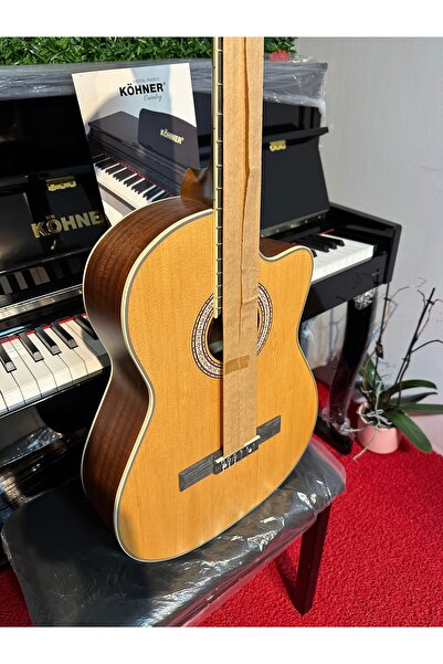 Clariss Claris HG-400 mat cila kesik kasa klasik gitar üst kalite +aksesuar