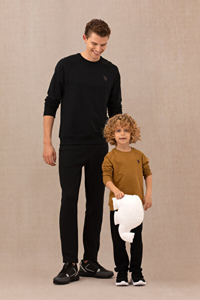 U.S. Polo Assn. Ανδρικό μαύρο φούτερ Basic 50274090 -VR046