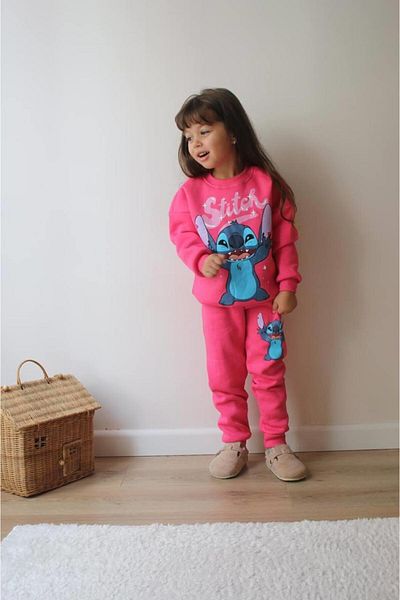 MİNİKO KİDS Girl's Stitch Model 3 Thread Tracksuit Set