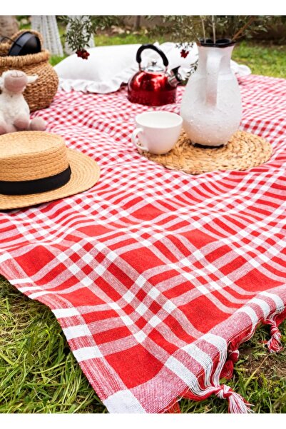 Berkut home 170*170cm Large Size Plaid Gingham Tied Tablecloth Table Picnic Multi-Purpose