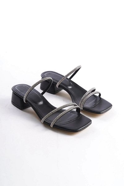 TB Terzi Bey Women's Design Black Style Slippers