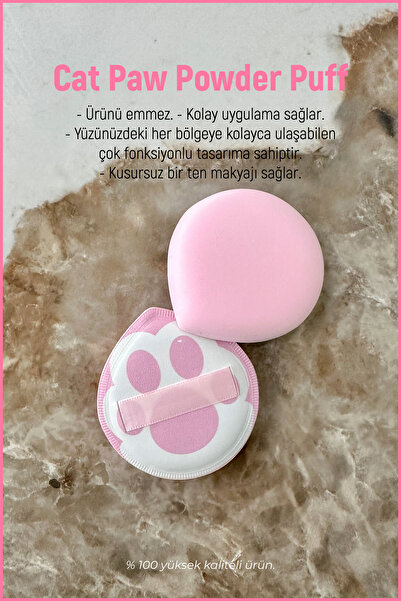 GXMPRO Yüksek Kaliteli Makyaj Süngeri - Cat Paw Powder Puff