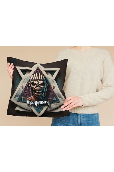 owl bag Trupa de muzică metal Iron Maiden pernă pătrată cu model stea