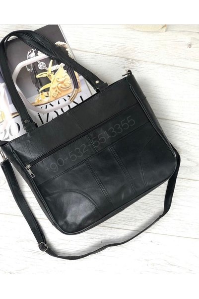 Deribag Genuine Leather Double Strap Large Shoulder Bag 35*28*10 Cm
