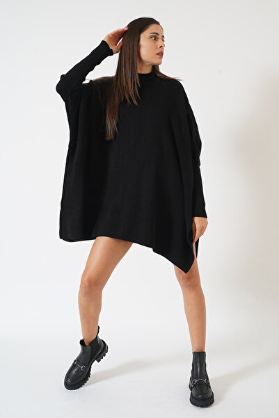 Pafi Moda Poncho de damă Ceyra de înaltă calitate, negru