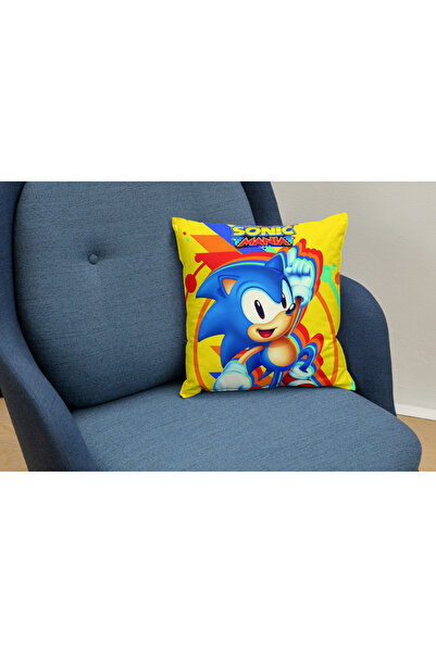owl bag Quadratischer Kissenbezug mit Sonic-Muster