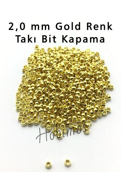 Hobimos 5000 Τεμάχια 2 mm Χρυσό Χρώμα Μύτη - Μύτη κοσμήματος και Συσκευή Κατασκευής