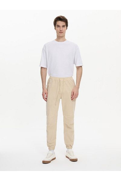 Ltb Μπεζ Jogger Waist Παντελόνι - Εφαρμογή