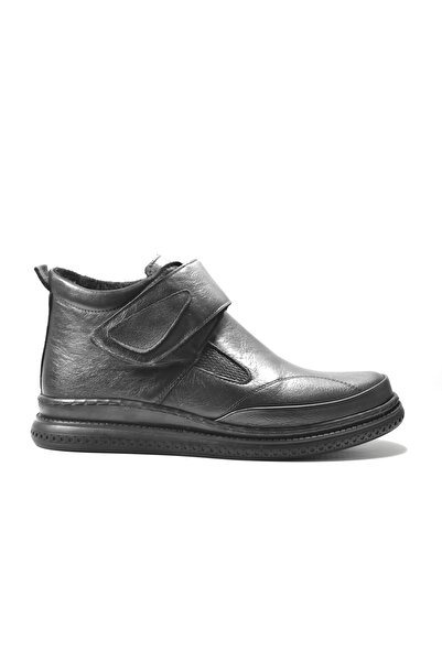 Onlo Ayakkabı Onlo Ayakkabı KN.24 Hakiki Deri Siyah Cırtlı Ortopedik Kadın An...