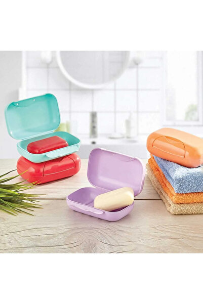 Mestore طبق صابون بغطاء قابل للقفل قطعة واحدة Royaleks-UR3144