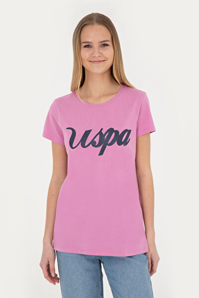 U.S. Polo Assn. Women's Violet Crew Neck T-Shirt 50288687 -Vr037