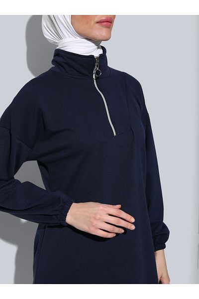Por La Cara Navy Blue Tunic