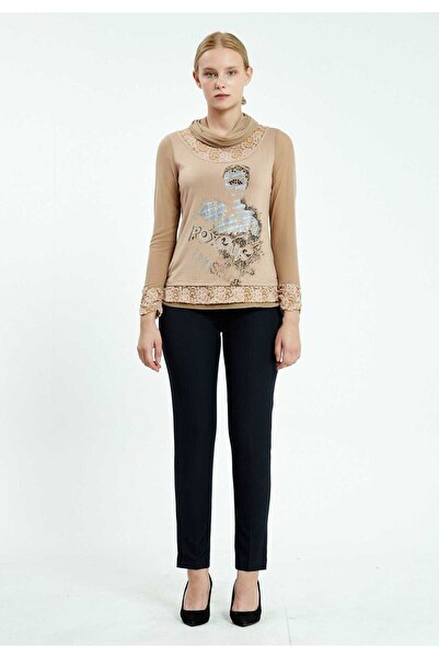 istanmall ΜΑΚΡΥΜΑΝΙΚΗ ΜΠΛΟΥΖΑ ΜΕ ΣΤΑΙΡΙΑ ΣΕ ΧΡΩΜΑ ΜΠΛΕ SER17008CAM