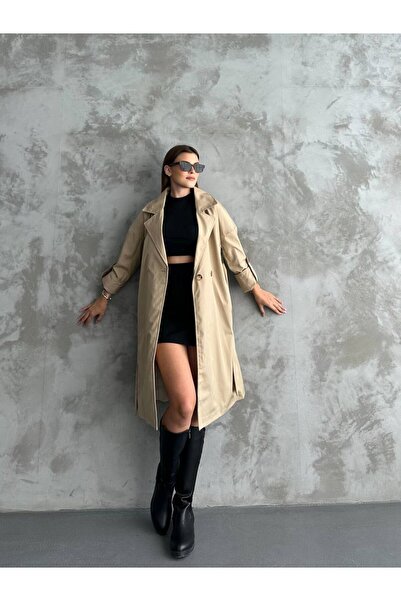 asur boutique Asur Butik Kadın Su İtici Trençkot (Ürün geniş kesimdir.Bir beden küçük alınız.)