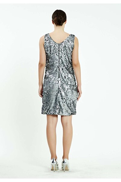 istanmall Μίνι φόρεμα με παγιέτες χωρίς μανίκια - Regular Fit SER18280GMU