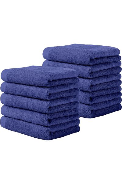 KAYABEY HOME Sada měkkých ručníků ze 100% bavlny v námořnické modré - 6 kusů 30X50 cm Ultra absorpční Rychleschnoucí