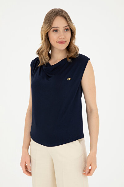 U.S. Polo Assn. Kadın Lacivert Bisiklet Yaka Tişört 50281791-VR033