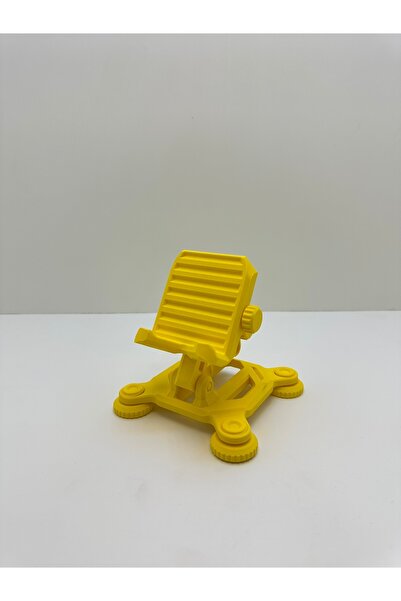 Butik 3D Printing Mechanical Look Yellow Color Phone and Tablet Holder